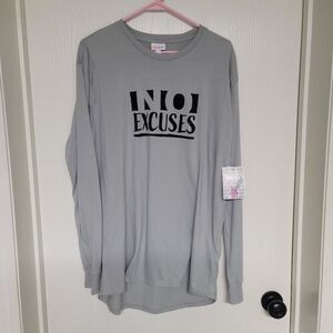 ~ NWT - lularoe no excuses long sleeve shirt - size M